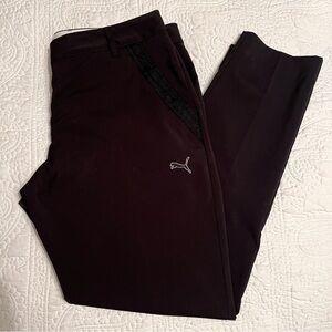 PUMA Golf Women’s 8 Black Golf Pants W/Stretch & Accent Trim Pockets, 29” Inseam